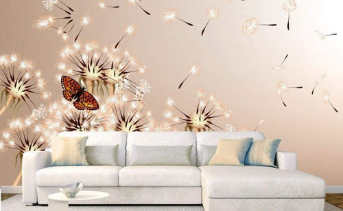 Dimex Dandelions And Butterfly Carta Da Parati In Tessuto Non Tessuto 375X250cm 5 Strisce Ambiente_6D46A386 510C 480D 8F12 27145609B33A | Yourdecoration.it