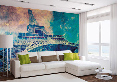 Dimex Eiffel Tower Abstract I Carta Da Parati In Tessuto Non Tessuto 375X250cm 5 Strisce Ambiente | Yourdecoration.it