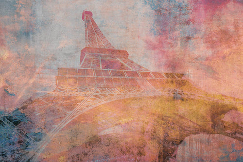 Dimex Eiffel Tower Abstract Ii Carta Da Parati In Tessuto Non Tessuto 375X250cm 5 Strisce | Yourdecoration.it