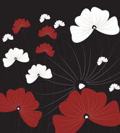 Dimex Flowers On Black Carta Da Parati In Tessuto Non Tessuto 225X250cm 3 Strisce_1D24721C Bfa6 4470 A344 Ba7839242Dcf | Yourdecoration.it