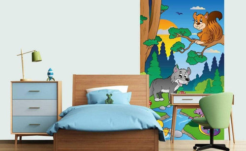 Dimex Forest Animals Carta Da Parati In Tessuto Non Tessuto 150X250cm 2 Strisce Ambiente_3D0E7400 5017 478D 8615 4E7857De32F9 | Yourdecoration.it