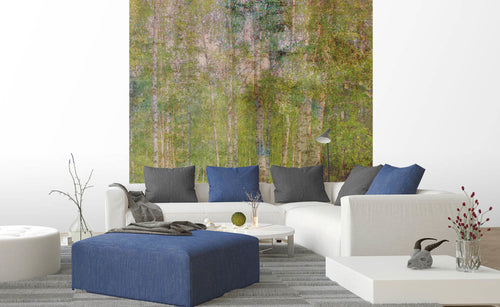 Dimex Leaves Abstract Carta Da Parati In Tessuto Non Tessuto 225X250cm 3 Strisce Ambiente | Yourdecoration.it