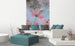 Dimex Pink Flower Abstract Carta Da Parati In Tessuto Non Tessuto 150X250cm 2 Strisce Ambiente | Yourdecoration.it