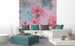 Dimex Pink Flower Abstract Carta Da Parati In Tessuto Non Tessuto 225X250cm 3 Strisce Ambiente | Yourdecoration.it