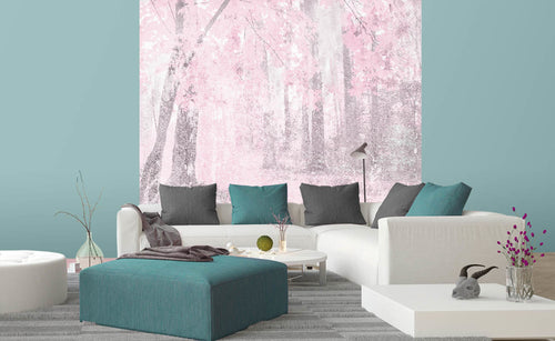 Dimex Pink Forest Abstract Carta Da Parati In Tessuto Non Tessuto 225X250cm 3 Strisce Ambiente | Yourdecoration.it