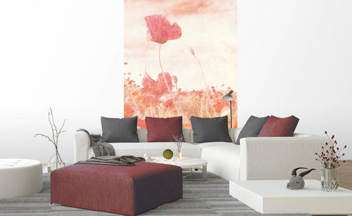 Dimex Poppies Abstract Carta Da Parati In Tessuto Non Tessuto 150X250cm 2 Strisce Ambiente | Yourdecoration.it