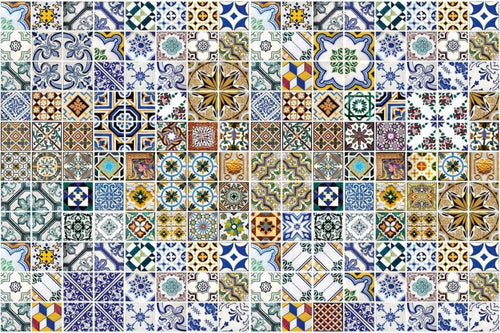 Dimex Portugal Tiles Carta Da Parati In Tessuto Non Tessuto 375X250cm 5 Strisce_Aec756E3 B7D5 4139 Bade Ce9635E1E869 | Yourdecoration.it