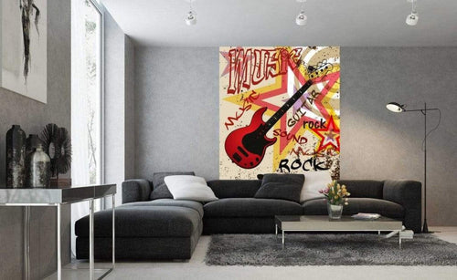 Dimex Red Guitar Carta Da Parati In Tessuto Non Tessuto 150X250cm 2 Strisce Ambiente_2C7Febf7 2A53 4Dd0 9688 58Bbc2372917 | Yourdecoration.it