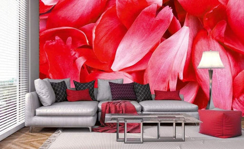 Dimex Red Petals Carta Da Parati In Tessuto Non Tessuto 375X250cm 5 Strisce Ambiente_558049C8 Ad31 4693 A2A1 0521971D8661 | Yourdecoration.it