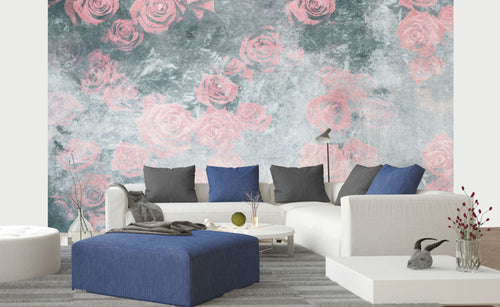 Dimex Roses Abstract I Carta Da Parati In Tessuto Non Tessuto 375X250cm 5 Strisce Ambiente | Yourdecoration.it