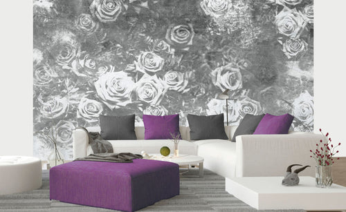 Dimex Roses Abstract Ii Carta Da Parati In Tessuto Non Tessuto 375X250cm 5 Strisce Ambiente | Yourdecoration.it