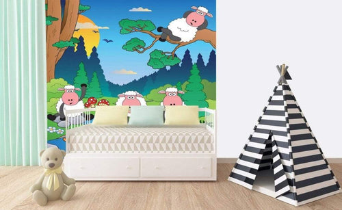 Dimex Sheep In Forest Carta Da Parati In Tessuto Non Tessuto 225X250cm 3 Strisce Ambiente_Db80D641 Aa82 454B 9A02 Dac99B09Ddc6 | Yourdecoration.it