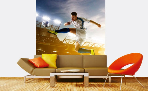 Dimex Soccer Player Carta Da Parati In Tessuto Non Tessuto 225X250cm 3 Strisce Ambiente | Yourdecoration.it