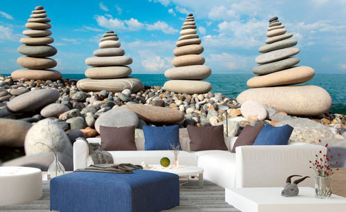 Dimex Stack Of Stones Carta Da Parati In Tessuto Non Tessuto 375X250cm 5 Strisce Ambiente | Yourdecoration.it