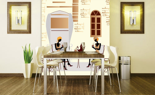 Dimex Street Cafe Carta Da Parati In Tessuto Non Tessuto 225X250cm 3 Strisce Ambiente | Yourdecoration.it