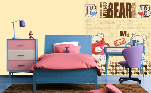 Dimex Teddy Bear Carta Da Parati In Tessuto Non Tessuto 225X250cm 3 Strisce Ambiente | Yourdecoration.it