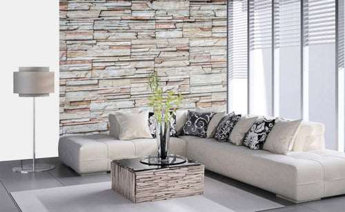 Dimex Travertine Carta Da Parati In Tessuto Non Tessuto 225X250cm 3 Strisce Ambiente | Yourdecoration.it