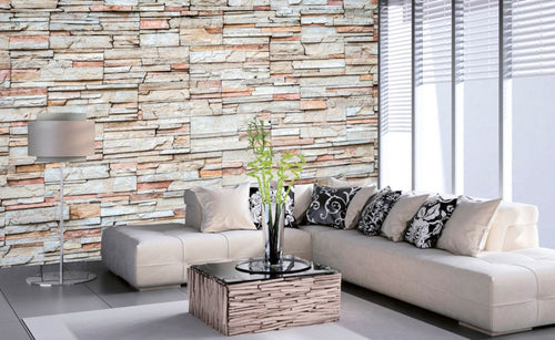 Dimex Travertine Carta Da Parati In Tessuto Non Tessuto 375X250cm 5 Strisce Ambiente | Yourdecoration.it