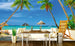 Dimex Tropical Beach Carta Da Parati In Tessuto Non Tessuto 375X250cm 5 Strisce Ambiente | Yourdecoration.it