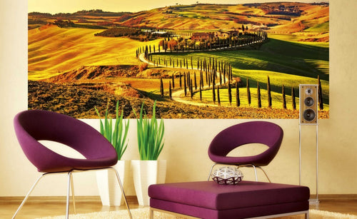 Dimex Tuscany Carta Da Parati In Tessuto Non Tessuto 375X150cm 5 Strisce Ambiente | Yourdecoration.it