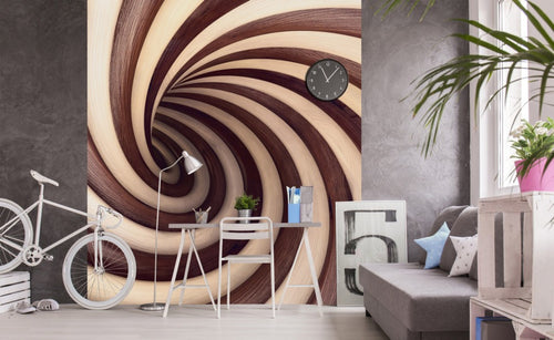 Dimex Twisted Tunel Carta Da Parati In Tessuto Non Tessuto 225X250cm 3 Strisce Ambiente | Yourdecoration.it