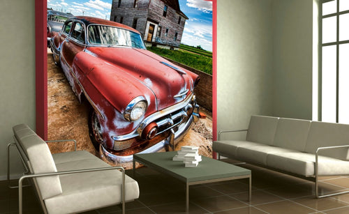 Dimex Veteran Car Carta Da Parati In Tessuto Non Tessuto 375X250cm 5 Strisce Ambiente | Yourdecoration.it