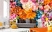 Dimex Vintage Flowers Carta Da Parati In Tessuto Non Tessuto 375X250cm 5 Strisce Ambiente | Yourdecoration.it