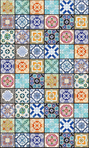 Dimex Vintage Tiles Carta Da Parati In Tessuto Non Tessuto 150X250cm 2 Strisce | Yourdecoration.it