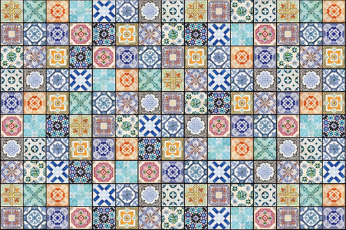 Dimex Vintage Tiles Carta Da Parati In Tessuto Non Tessuto 375X250cm 5 Strisce | Yourdecoration.it