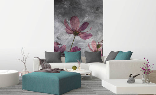 Dimex Violet Flower Abstract Carta Da Parati In Tessuto Non Tessuto 150X250cm 2 Strisce Ambiente | Yourdecoration.it