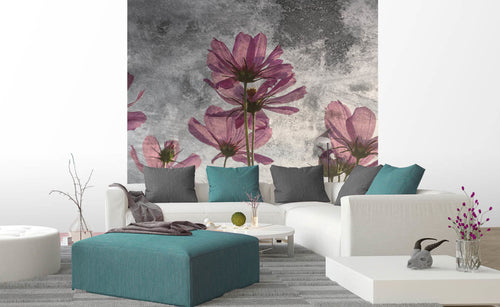 Dimex Violet Flower Abstract Carta Da Parati In Tessuto Non Tessuto 225X250cm 3 Strisce Ambiente | Yourdecoration.it