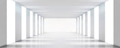 Dimex White Corridor Carta Da Parati In Tessuto Non Tessuto 375X150cm 5 Strisce | Yourdecoration.it