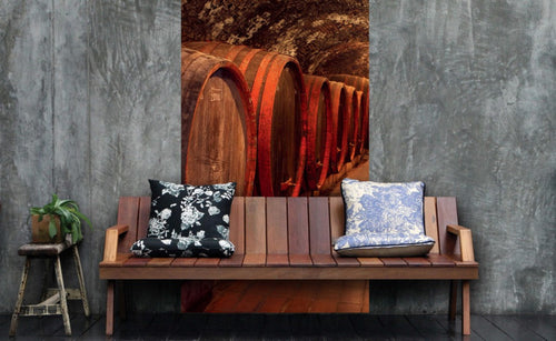 Dimex Wine Barrels Carta Da Parati In Tessuto Non Tessuto 150X250cm 2 Strisce Ambiente | Yourdecoration.it