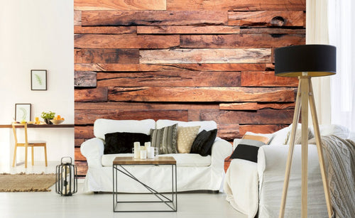 Dimex Wooden Wall Carta Da Parati In Tessuto Non Tessuto 375X250cm 5 Strisce Ambiente | Yourdecoration.it