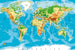 Dimex World Map Carta Da Parati In Tessuto Non Tessuto 375X250cm 5 Strisce | Yourdecoration.it