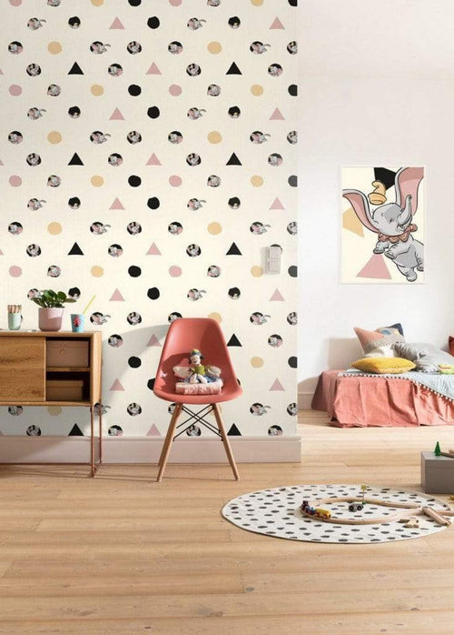 Dx4 003 Komar Dumbo Angles Dots Carta Da Parati In Tessuto Non Tessuto 200X280cm 4 Strisce Ambiente | Yourdecoration.it