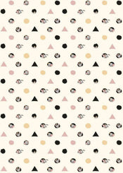 Dx4 003 Komar Dumbo Angles Dots Carta Da Parati In Tessuto Non Tessuto 200X280cm 4 Strisce | Yourdecoration.it