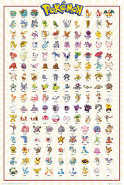 Gbeye FP4379 Pokemon Kanto 151 German Characters Poster 61x 91-5cm | Yourdecoration.it