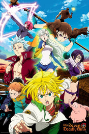 Gbeye GBYDCO026 The Seven Deadly Sins S3 Meliodas And Sins Poster 61x 91-5cm | Yourdecoration.it