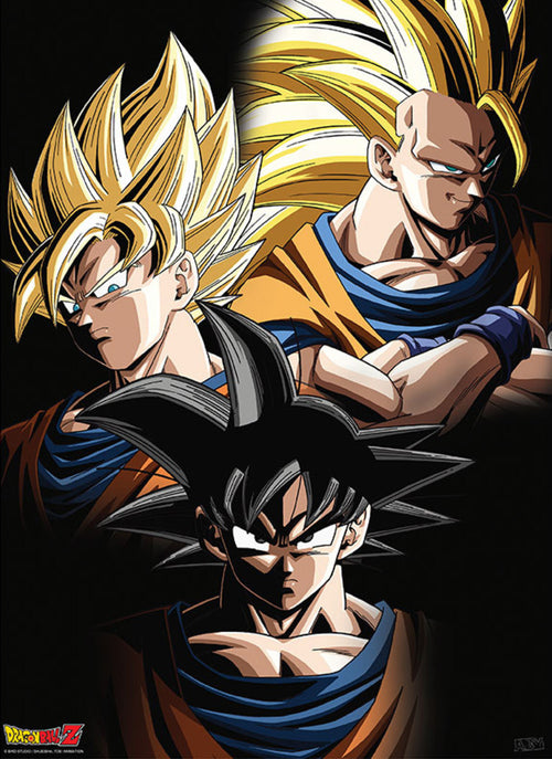 Gbeye GBYDCO092 Dragon Ball Goku Transformations Poster 38x52cm | Yourdecoration.it