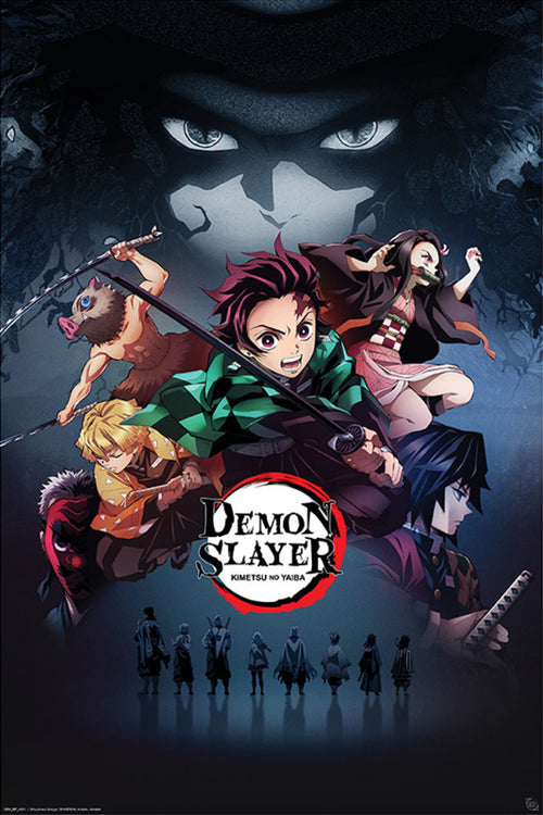 gbeye gbydco100 demon slayer group poster 61x91 5cm | Yourdecoration.it