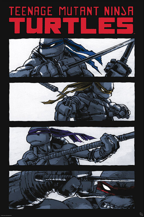 Gbeye GBYDCO186 Tmnt Comics Black And White Poster 61x 91-5cm | Yourdecoration.it