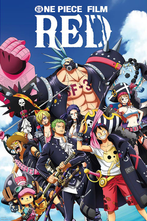 Gbeye GBYDCO193 One Piece Red Full Crew Poster 61x 91-5cm | Yourdecoration.it