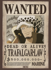 Gbeye Gbydco262 One Piece Wanted Law Poster 38x52cm | Yourdecoration.it