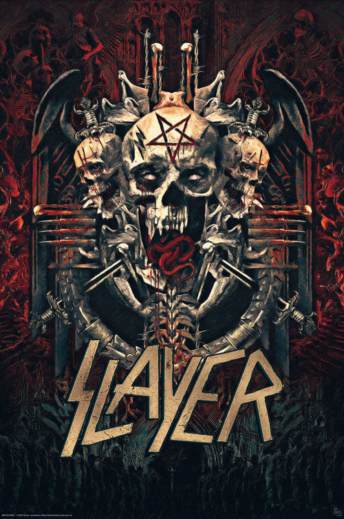 gbeye gbydco300 slayer skullagramm poster 61x91 5cm | Yourdecoration.it