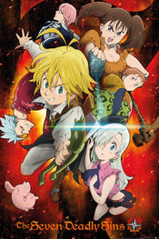 Gbeye The Seven Deadly Sins Key Art 1 Poster 61X91 5cm | Yourdecoration.it