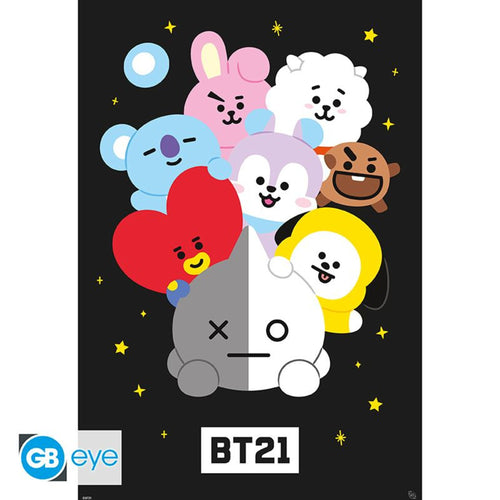 Grupo Erik GBYDCO546 Bt21 Characters Poster 61X91,5cm | Yourdecoration.it