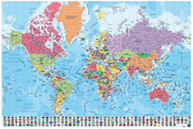 Grupo Erik GPE4913 Map World Pt Physical Politic Poster 91,5X61cm | Yourdecoration.it