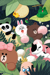 Grupo Erik GPE5348 Line Friends Jungle Poster 61X91,5cm | Yourdecoration.it