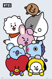 Grupo Erik GPE5357 Bt21 Characters Poster 61X91,5cm | Yourdecoration.it